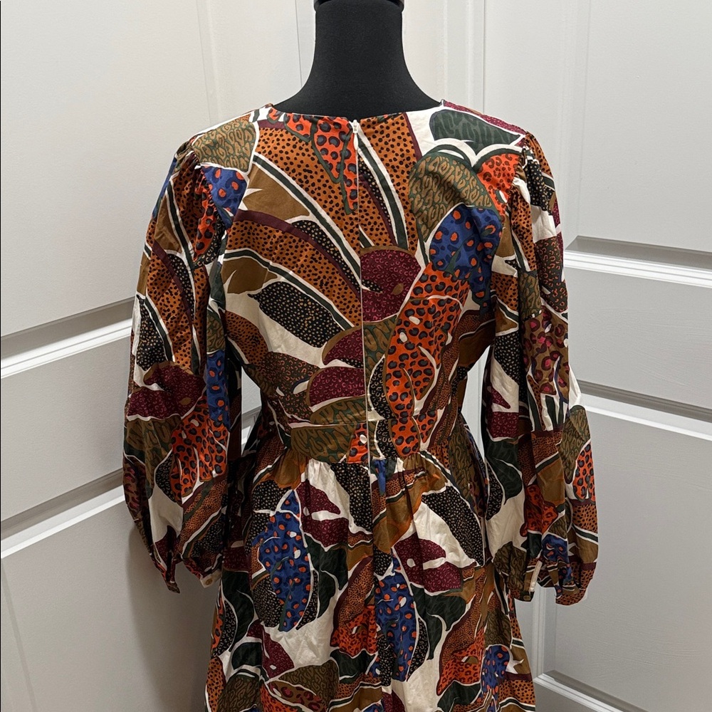 FARM Rio Brown Multi V-Neck Printed Maxi Dress - Picture 3 of 6